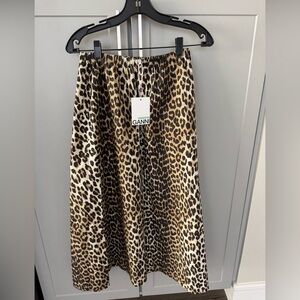✨NWT✨ GANNI Leopard Printed Elasticated Maxi Skirt - Size 38/6